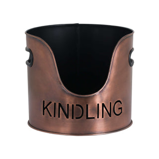 Copper Log & Kindling Holder Set