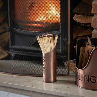 Copper Log & Kindling Holder Set