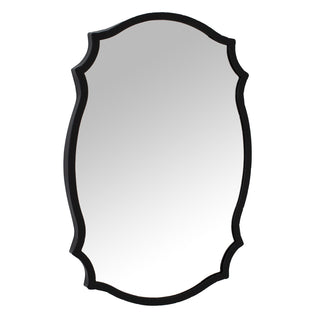 Matt Charcoal Ornate Curved Mirror