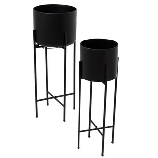 Pair of Black Planters