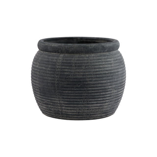 Pebble Grey Rimmed Large Plant Pot