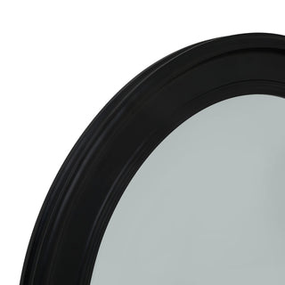 Elegance Round Black Wood Framed Mirror