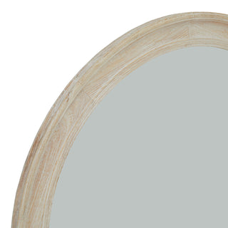 Elegance Round Washed Wood Framed Mirror