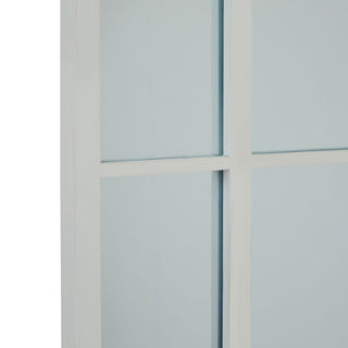Luminous Arched White Window Mirror
