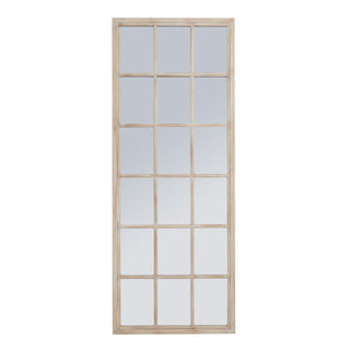 Elegance Tall Washed Wood Window Mirror