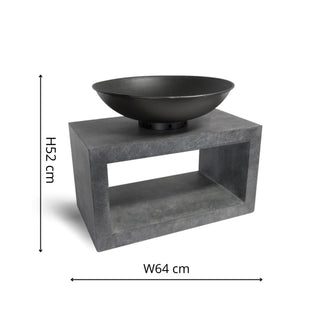 Fire Pit & Rectangle Console Cement