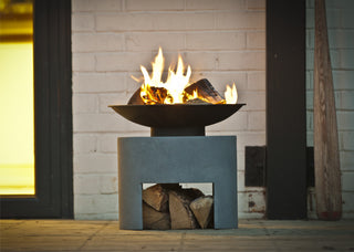 Fire Pit & Oval Console Cement