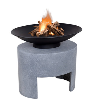 Fire Pit & Oval Console Cement