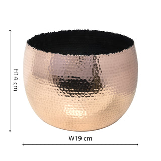 Hammered Bowl Copper & Black Small