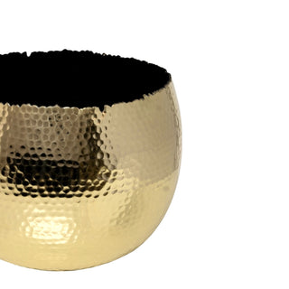 Hammered Bowl Black & Gold Large