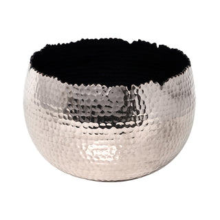 Hammered Bowl Nickel & Black Small