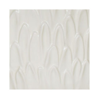 Arles Leaf Embossed White Planter