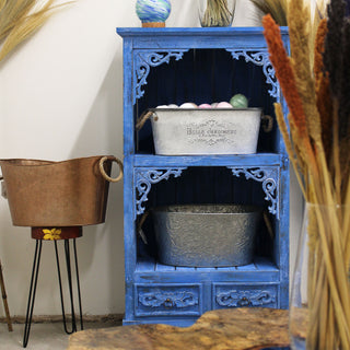 Albasia Cabinet in Bluewash