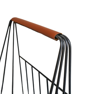 Leather-Handled Log Rack