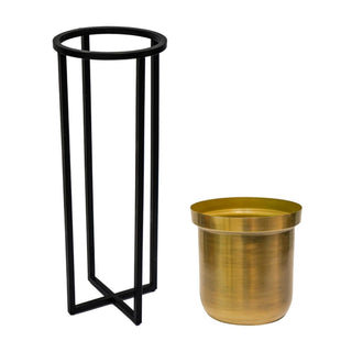 Calla Planter Black & Antique Gold Small