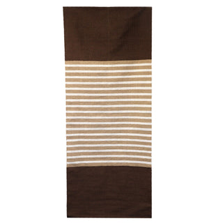 Indian Cotton Rug Dark Brown & Beige