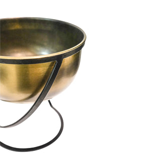 Solara Brass Round Planter