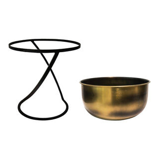 Solara Brass Round Planter