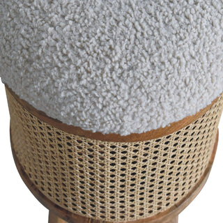 Cream Boucle Larissa Footstool