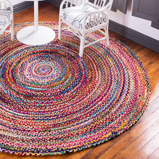 Rainbow Round Jute & Cotton Rug