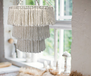 Macrame Soft Chandelier in Natural