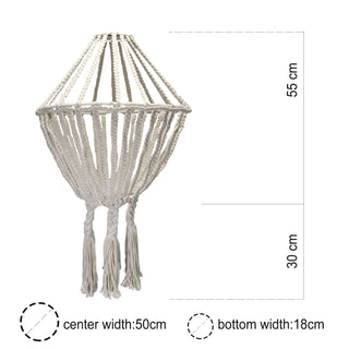 Macrame Drop Chandelier in Black