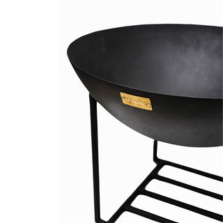 Outdoor Cast Iron Fire Pit Black in Large