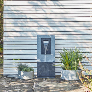 Outdoor Contemporary Water Feature Cement