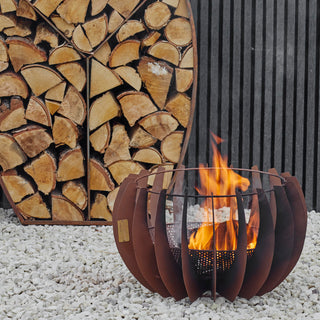 Outdoor Solis Fire Pit in Rust