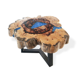 Tamarind and Blue Resin Coffee Table