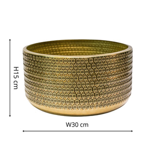 Solis Embossed Bowl Gold