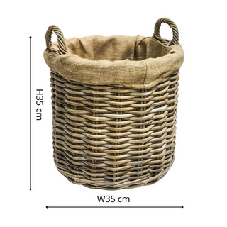 Wicker Log Basket Set