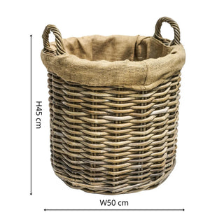 Wicker Log Basket Set