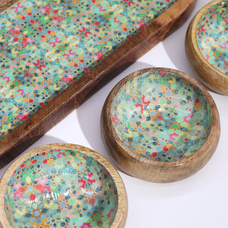 Mediterranean Mango Wood Tray and Bowls